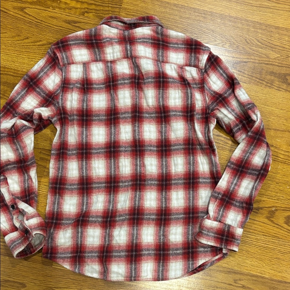 Lucky Brand Men's Red and White Checkered Shirt - Picture 3 of 4